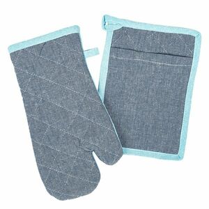 Edényfogó mágnessel és alátéttel, zsebbel, Heda szürke, 18 x 32 cm, 18 x 25 cm kép