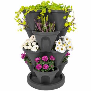 4Home virágpiramis 4 részes, antracit, 4 emelet kép
