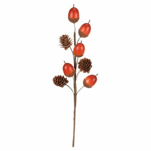 Őszi műág makk és fenyőtoboz rozsdás, 32 cm kép