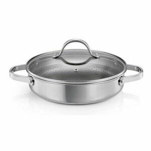 Tescoma SteelCRAFT mély serpenyő fedővel átmérő 24 cm, 2 fogantyúval, 24 cm kép