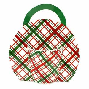 Home Elements piros-zöld kockás bögre, 300 ml kép