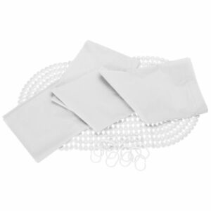 Zuhanyfüggöny és fürdőszőnyeg szett fehér kép