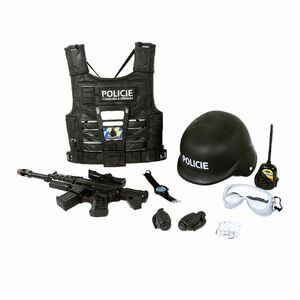 Rappa rendőrségi mellény cseh feliratokkal éstartozékok kép