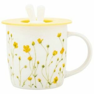 Altom Marigolds porcelán bögre szilikon fedéllel, 360 ml kép