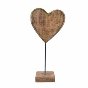 InDecor Szív mangófa alapon, 15 x 6 x 33 cm, 15 x 6 x 33 cm, L kép