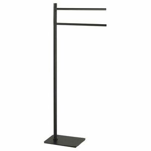 GEDY 113114 Artu állvány törülközőtartóval, szögletes, matt fekete kép