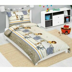 Bellatex Gyerek krepp ágynemő Safari bézs, 140 x 200, 70 x 90 cm kép