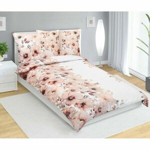 Bellatex Virág szatén ágyneműhuzat, lazac, 140 x 200 cm, 70 x 90 cm kép