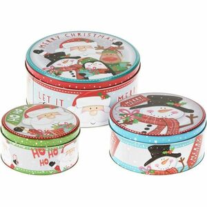 Santa's Friends 3 db-os karácsonyi fémdoboz szett kép