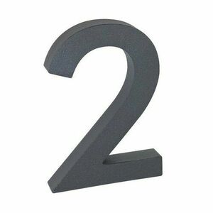 Alumínium 2-es házszám, 3D, strukturált felület kép