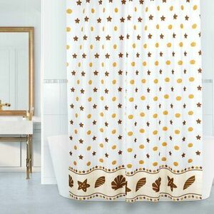 Bellatex Fürdőszoba függöny Muszla barna, narancssárga, 180 x 200 cm kép