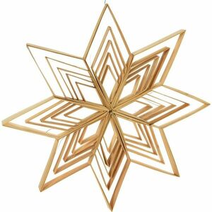 Hópehely karácsonyi bambusz dekoráció, 34 x 34 x 2 cm kép