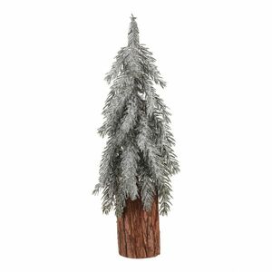 Karácsonyi dekoráció Fenyőfa tuskón, havas, 44 cm, 44 cm kép