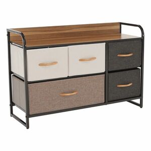 HAZEL TYP 4 szekrény szövet fiókokkal, barna, S kép