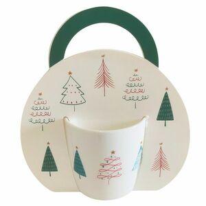 Home Elements Erdő porcelán bögre karácsonyi mintával 300 ml, díszdobozban kép