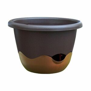 Mareta 25 önöntöző virágtartó, barna, függesztett, 25 cm átmérőjű kép