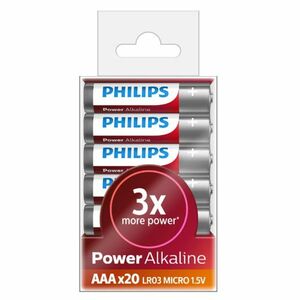 Philips AAA 1, 5 V Power Alkaline elem, 20 db kép