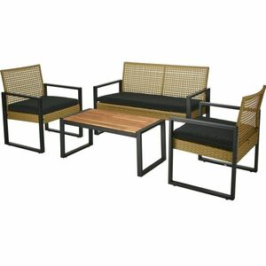 Gandia kerti bútor szett, 4 db, fém, PE rattan kép