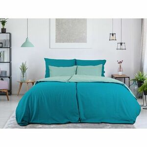 B.E.S. Petrovice Pamut ágynemű Double face türkiz/olajzöld kép