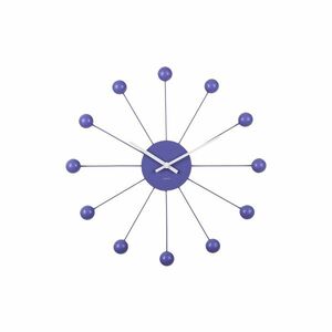 Karlsson 5977PU dizájner falióra, lila, átmérő 40cm kép