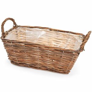 Fonott virágkosár barna, 32 x 17 x 13 cm kép