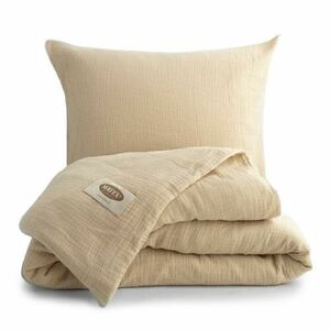 MATEX Muszlin ágyneműhuzat világosbarna, 140 x 200 cm, 70 x 90 cm kép