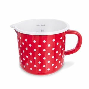 Orion Pöttyös zománcozott bögre kiöntővel, 12 cm kép