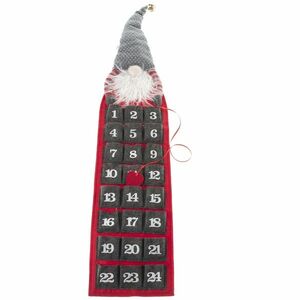 Törpike textil adventi naptár fekete, 20 x 75cm kép