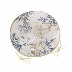 Bellatex DITA Virág kerek sima székpárna szürkésbézs, 40 cm kép