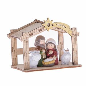 Karácsonyi betlehem kométával 9, 5 x 7, 2 x 6 cm, bézs kép