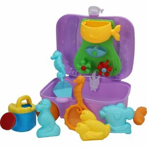 Homokos játékkészlet tokban, 7 db, lila kép