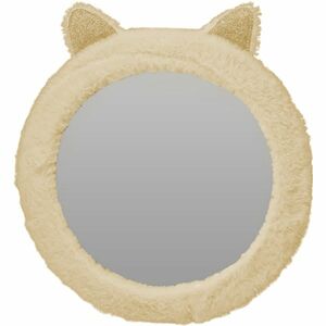 Bolyhos tükör füllel, bézs, 31 cm kép