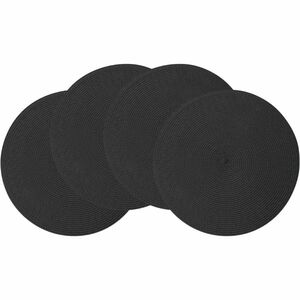 Altom Straw tányéralátét fekete, átmérő 38 cm, 4 darabos készlet kép