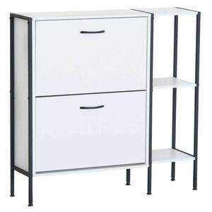 SOVIO cipőtartó, 2 polcos, fehér kép