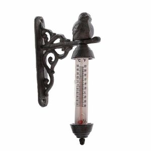 Öntöttvas fali hőmérő, 17 x 10 cm kép