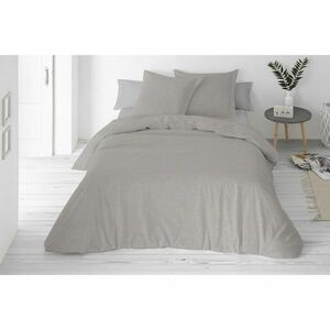 Ágynemű pamut és len keverékből készült, szürke, 160 x 200 cm, 2 db 70 x 80 cm kép