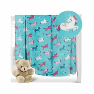 Bellatex Ella egyszarvú gyermek takaró, türkiz, 100 x 150 cm kép
