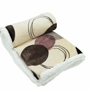Bárány takaró Körök barna, 150 x 200 cm kép