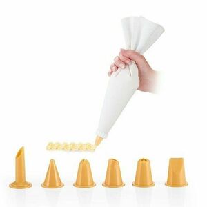 Tescoma DELÍCIA vászon habzsák, 35 cm, 6 db díszítőfejjel kép