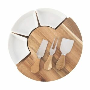 Orion Vágódeszka sajtvágóval és tálakkal, átmérő 28 cm kép