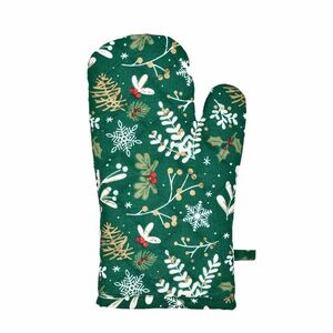 Konyhai kesztyű Zöld karácsony, 18 x 28 cm kép