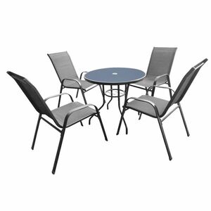 Pollo kerti bútor szett szürke, 5 db kép