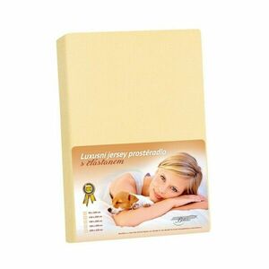 Jersey lepedő elasztánnal, vanília, 90 x 200 cm kép