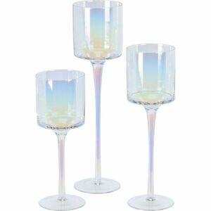 Home and Styling dekoratív üveg gyertyatartószett, 3 db kép