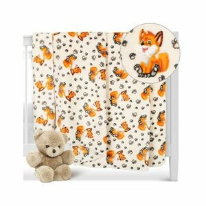 Bellatex Ella Róka gyerek pléd narancssárga, fehér, 100 x 150 cm kép