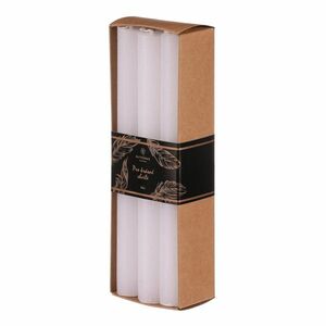 Magas fehér gyertya készlete, 6 db, paraffin, 20 cm kép