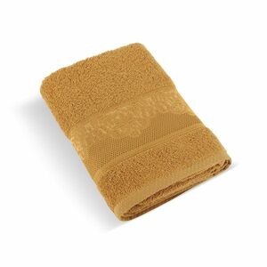 Bellatex Orchidea kollekció mustár színű frottír törölköző, 50 x 100 cm, 50 x 100 cm kép