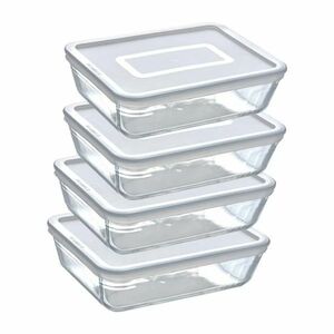 Pyrex 4 db-os üvegedény szett, 1, 5 l kép