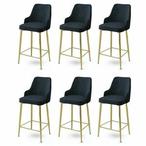 Enox Anthracite and Gold bárszék szett, 6 db, 6 db kép