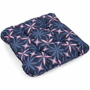 Virágok ülőpárna kék és rózsaszín, 38 x 38 x 7 cm kép